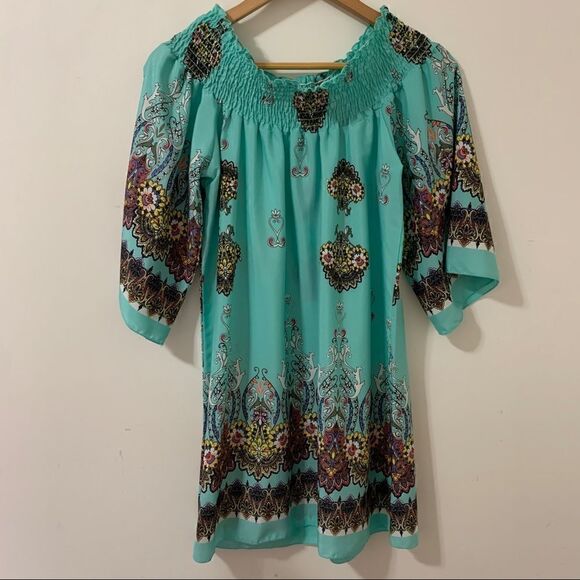 Love Culture Off the Shoulder Dress Style# 03224 M - Picture 2 of 4